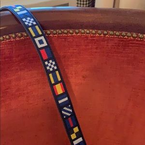 Lands End Needle Point Nautical Flags Belt